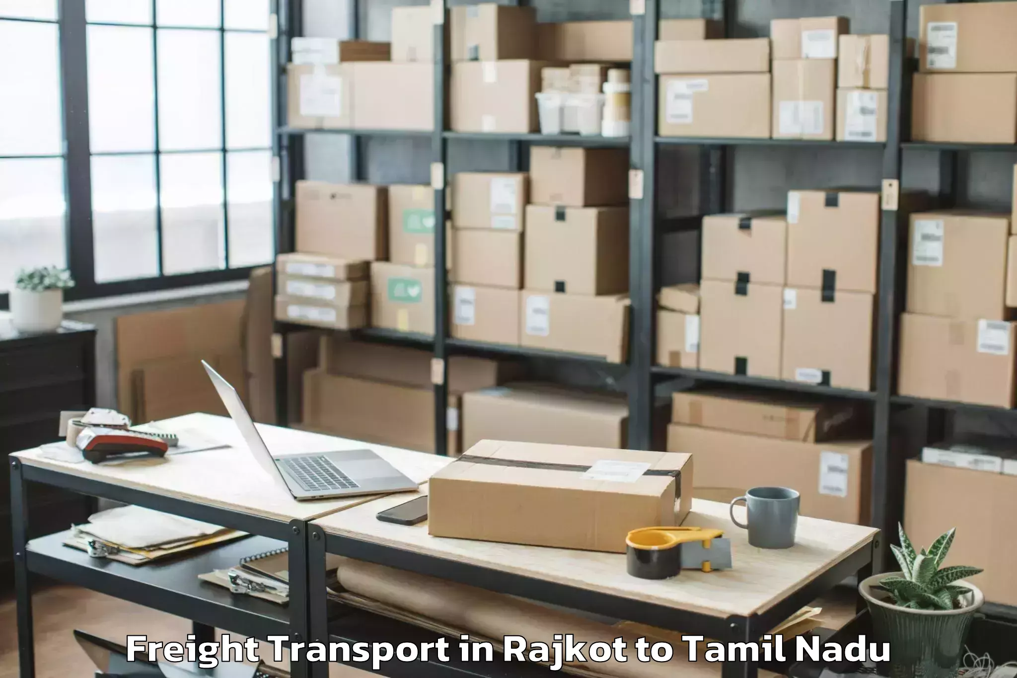 Top Rajkot to Ilayangudi Freight Transport Available